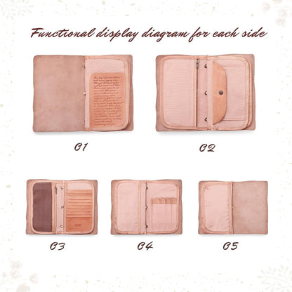 Genuine Leather Nomad Organizer Travel Wallet | Women's Wallet Clutch Passport Holder