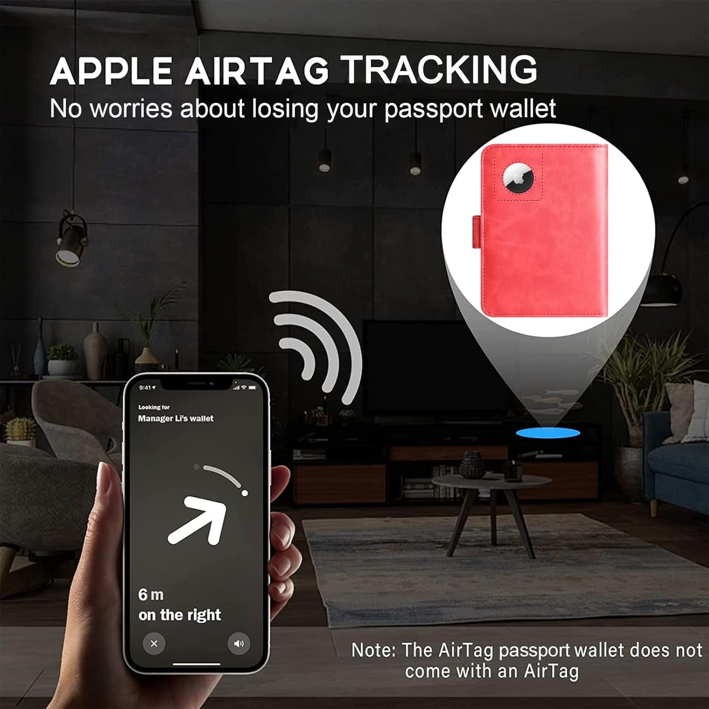 Airtag Passport Holder Cover Wallet Travel Essentials Leather Rfid Blocking Case Vacation Luggage Must Haves Travel Accessories for Men Women (117#Red)