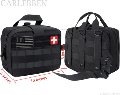 Carlebben Survival Kit Camping kit First Aid Kit Emergency Bugout Bag Gifts for Men Tactical Gear Accessories Molle Attachments Military