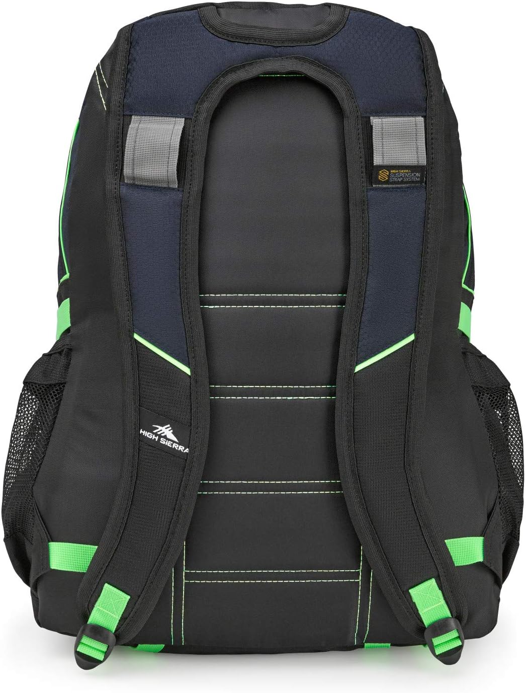 High Sierra Loop Backpack, Travel, or Work Bookbag with tablet sleeve, One Size, Midnight Blue/Black/Lime