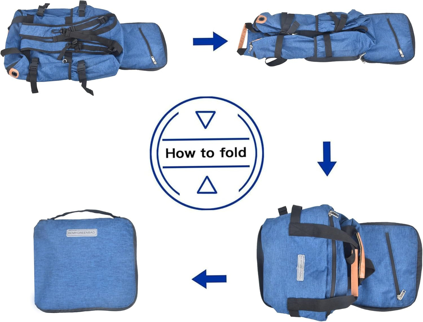 35L Foldable Waterproof Backpack For Outdoor Sports Travel Inside Wet Clothes Compartment Packable For Multiple