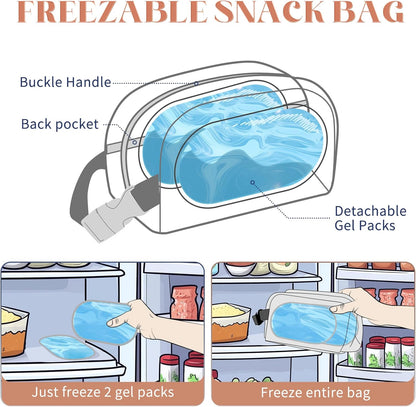 Small Cooler Bag Freezable Lunch Bag for Work School Travel,Leak-proof Small Lunch Bag,Small Insulated Bag For Kids/Adults,Freezer Lunch Bags,Freezable Snack Bag,Mini Lunch Bag Fit For Yogurt