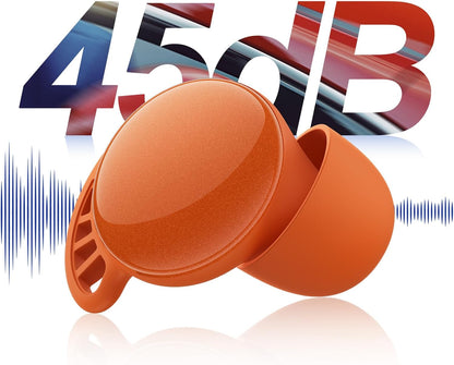 45dB Earplugs for Sleeping,Noise Cancelling Ear Plugs with 8 Pairs Ear Tips, Reusable Hearing Protection Noise Reduction Earplugs Suitable for Concerts,Travel,Work Fit Caramel