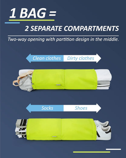 BAGSMART 6 Set Compression Packing Cubes - Lightweight Travel Essentials, Durable Luggage Organizer