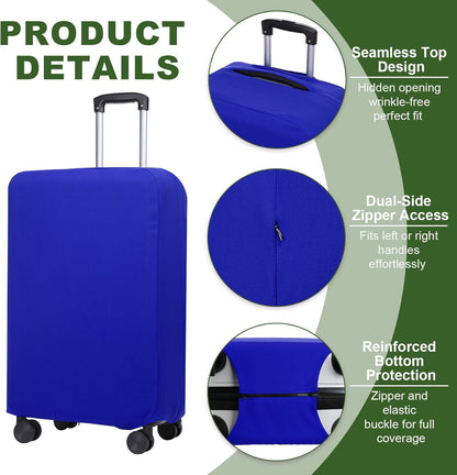 PATIKIL Luggage Cover, Suitcases Covers Elastic Carry on Cover Protector Washable Scratch-Resistant Fits 22-23 Inch Luggage for Travel Business Trips, Blue