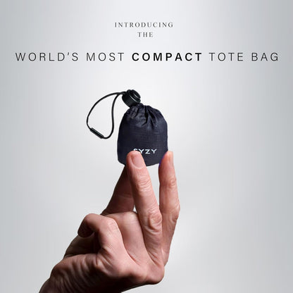 SYZY World's Most Compact Travel Tote Bag Portable Shopping Beach Market Bag - Reusable Collapsible Stuffable