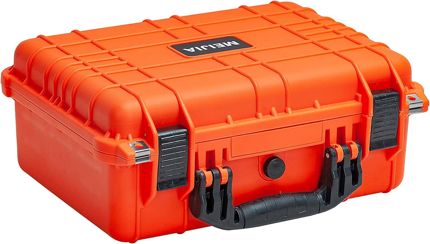 MEIJIA Portable All Weather Waterproof Camera Case With Foam,Fit Use of Drones,Camera,Equipments,Pistols,15.98x12.99x6.85inches