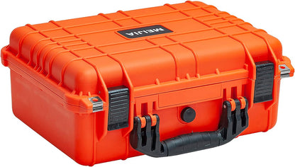 MEIJIA Portable All Weather Waterproof Camera Case With Foam,Fit Use of Drones,Camera,Equipments,Pistols,15.98x12.99x6.85inches