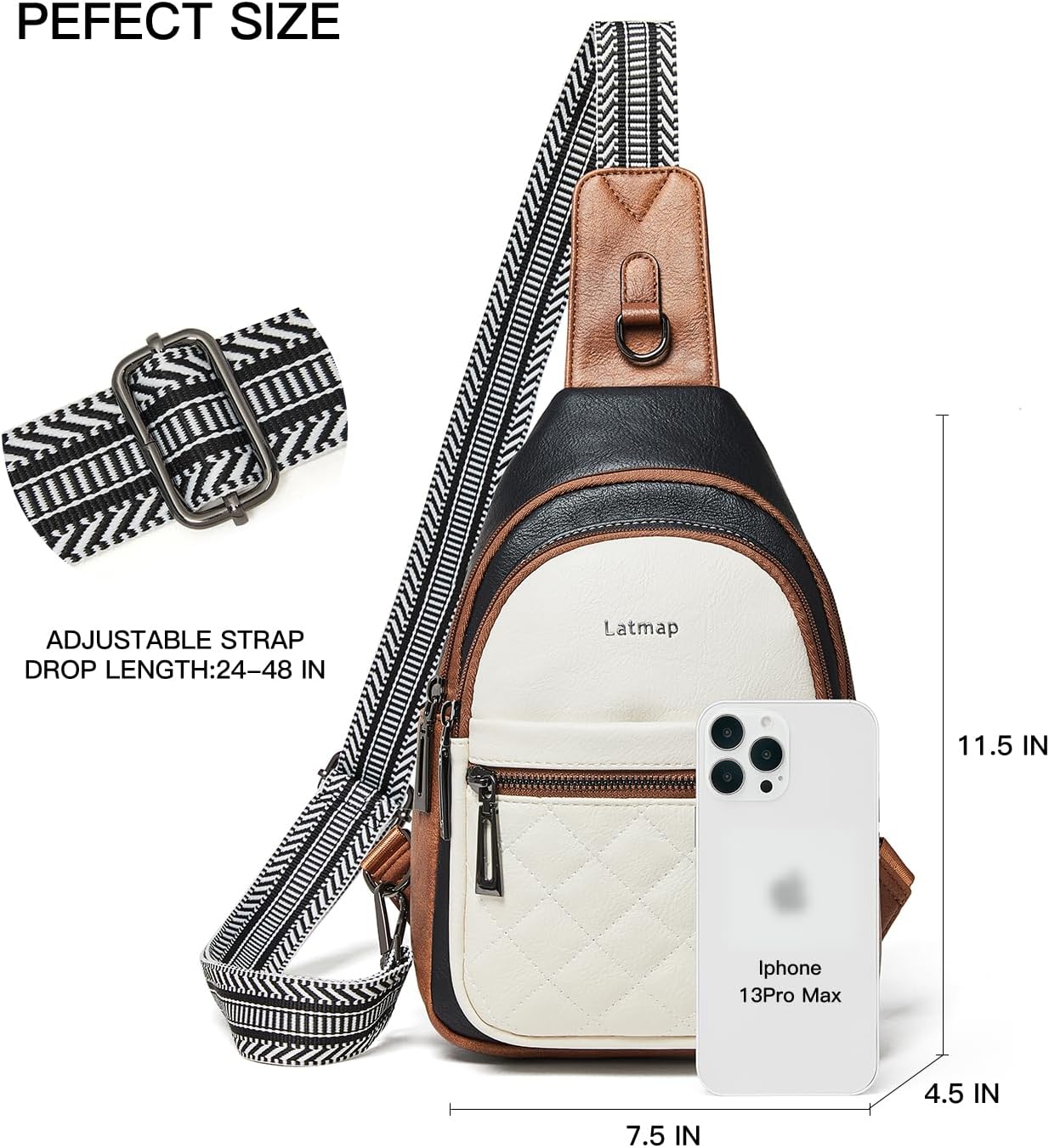 Sling Bag For Women Fanny Pack Crossbody Travel Shoulder Belt Bags Tote Backpack Purse Faux Leather