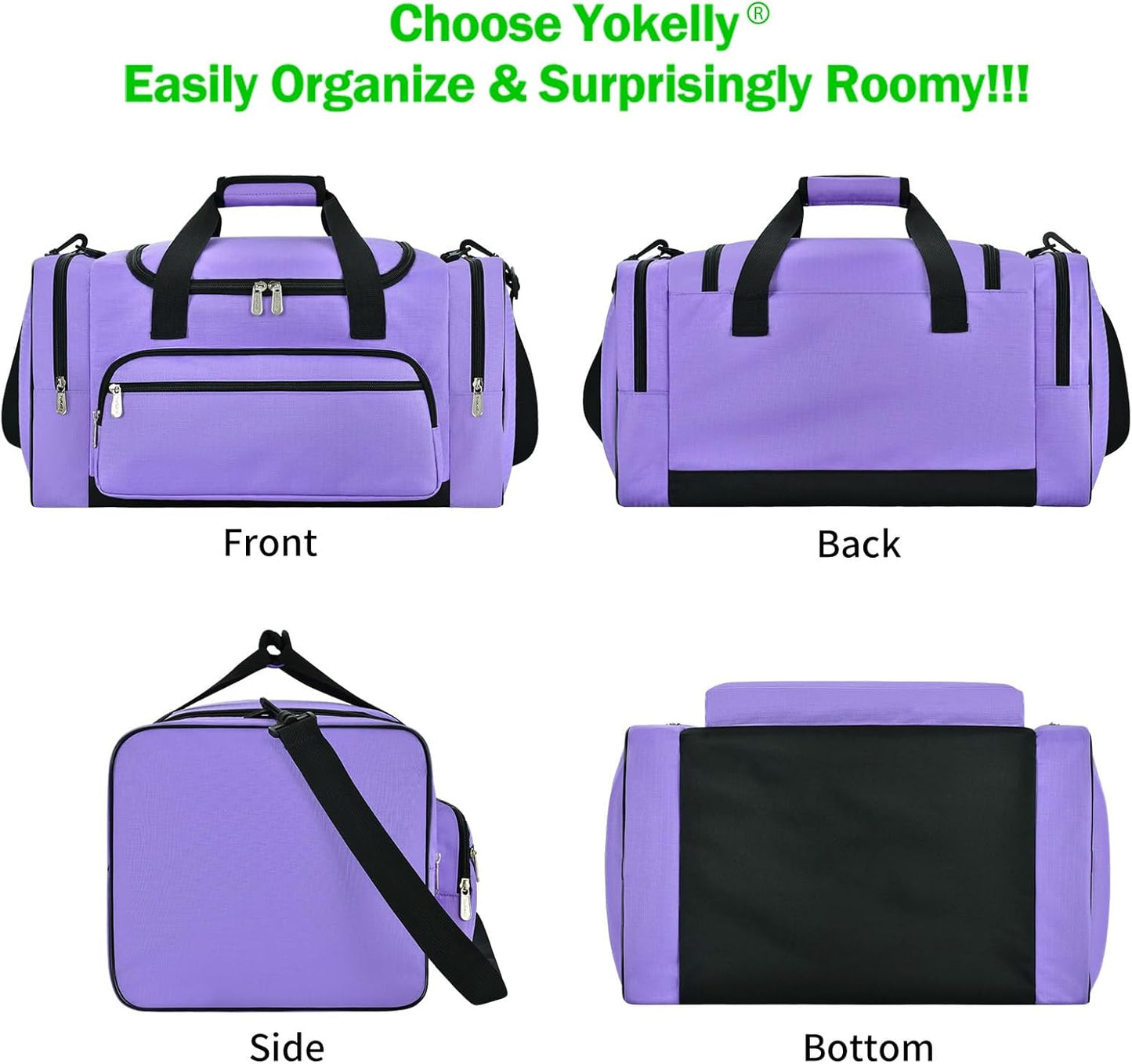 Sports Duffel Bag 20 inch for Travel Gym - Purple