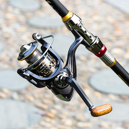 Telescopic Fishing Rod and Reel Combo, 6.89FT 7.89FT Collapsible Fishing Kits, Carbon Fiber Fishing Pole Spinning Reel Lures Set with Carrier Bag, Fishing Gear for Adults Travel Saltwater Freshwater
