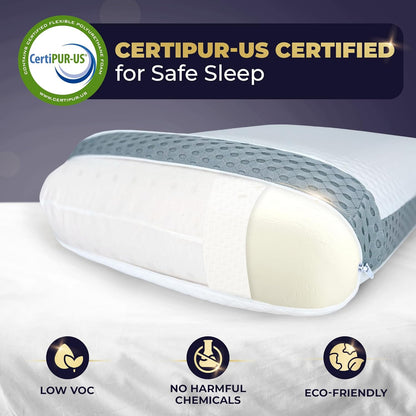 Royal Therapy Memory Foam Pillow, Queen Pain Relief, Neck and Shoulder, Pain, Side Sleeper Pillow, Cervical, Neck Sleeping