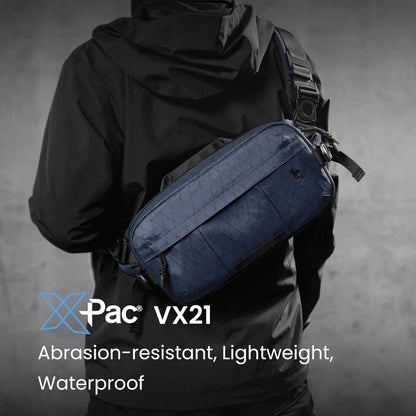 tomtoc 5.5L X-Pac Sling Bag for Nintendo Switch 2, Heavy Duty Crossbody Bag for Men, Water-resistant Carry Chest Daypack Travel Shoulder Pack for Steam Deck OLED, ROG Ally X, iPad mini, Tactical