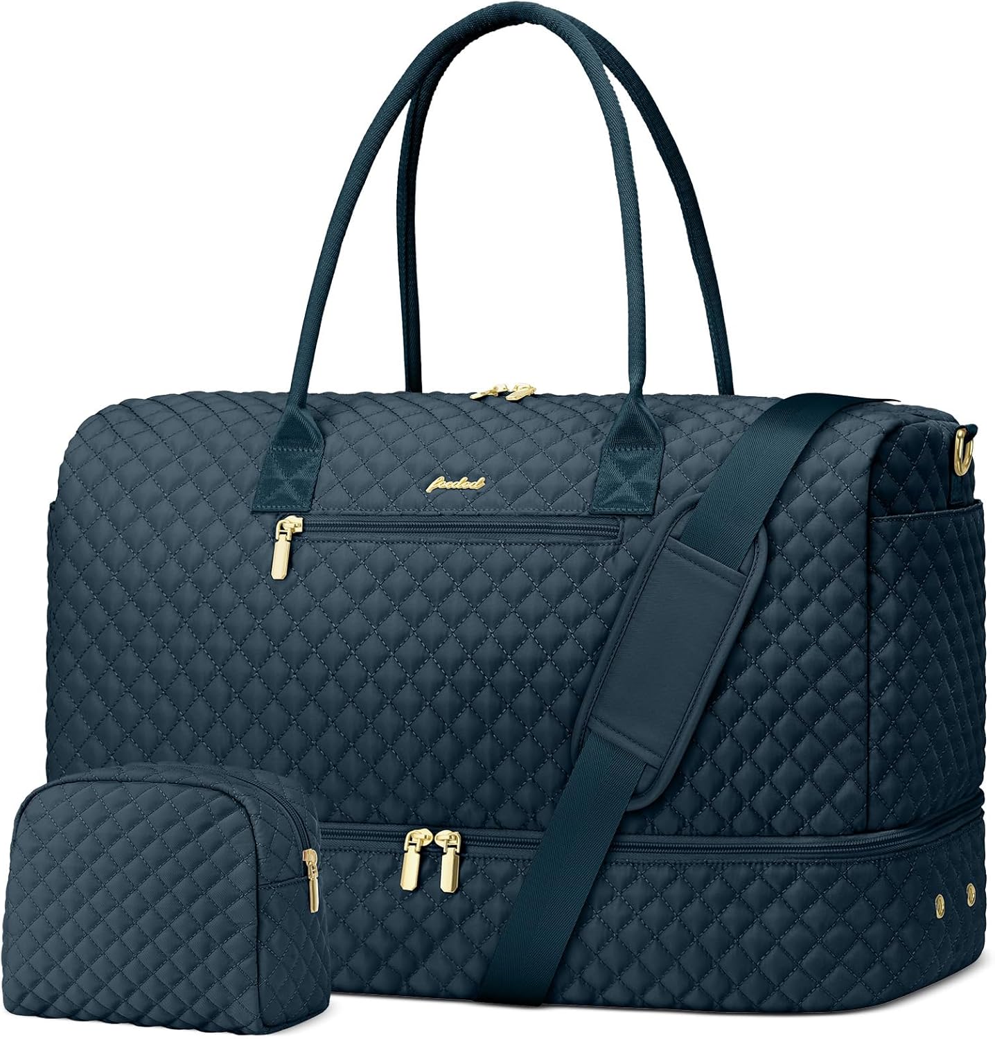 Travel Weekender Bags for Women - Duffle Bag Women with Shoe Compartment Carry On Overnight Bag with Toiletry Bag Duffel Bags with Wet Pocket for Gym Hospital Bags for Labor and Delivery Peacock Blue