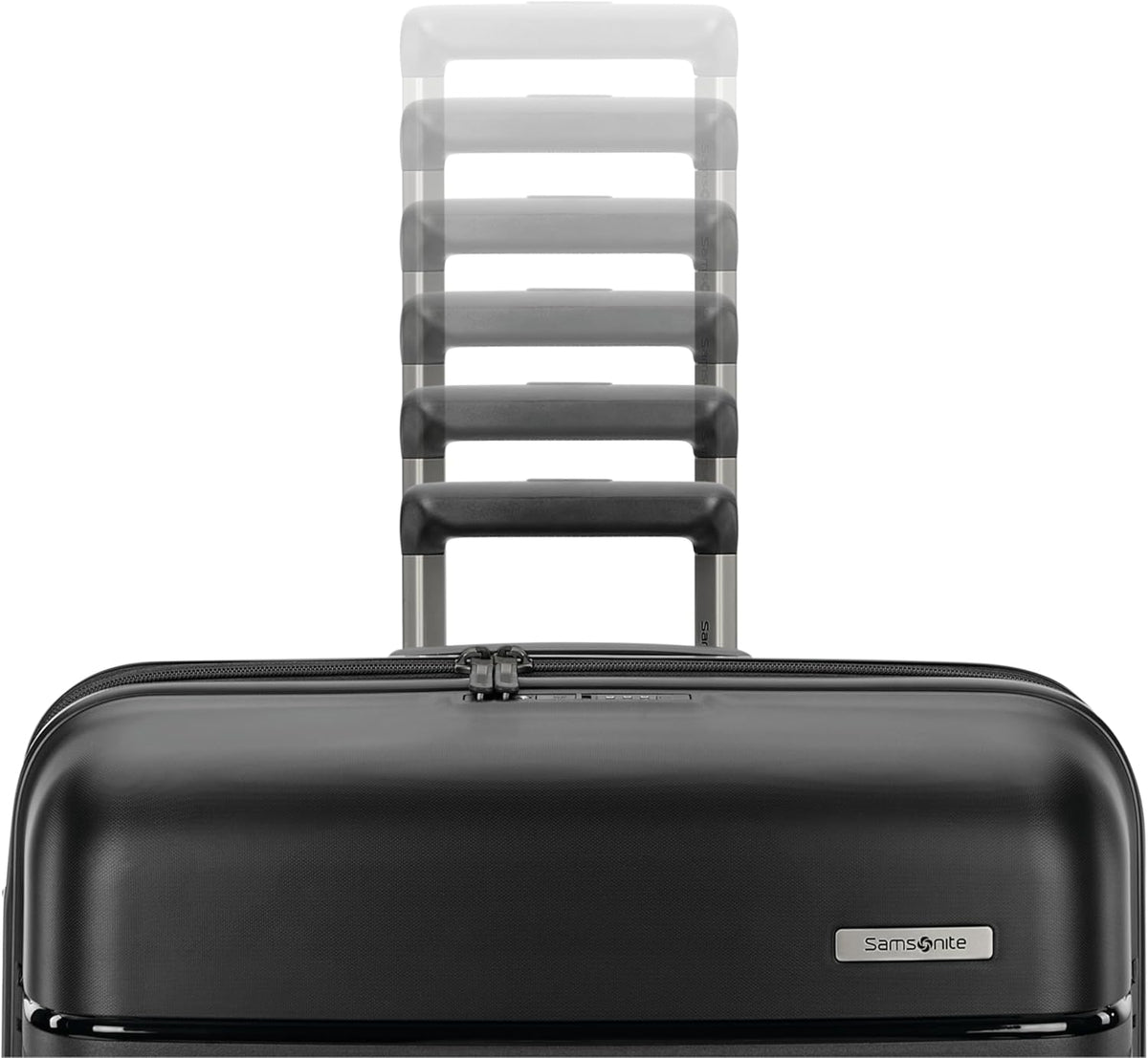 Samsonite Elevation Plus - Large Hardside Luggage - Scratch Resistant Polypropylene Shell, RightHeight™ Adjustable Handle, Integrated AirTag Holder, TSA Lock, WetPak™ Compartment - Triple Black
