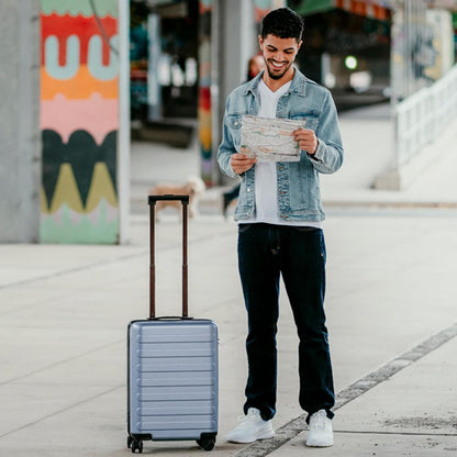 Carry on Luggage 22 X 14 X 9 Airline Approved, 20 Inch Luggage for 3-5 Days Travel, Double Spinner Wheels, 100% Hardshell PC, TSA Lock (03-Shadow (Basic), Carry-On 20-Inch)