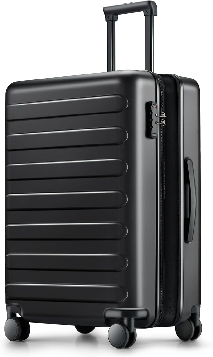 Carry on Luggage 22 X 14 X 9 Airline Approved, 20 Inch Luggage for 3-5 Days Travel, Double Spinner Wheels, 100% Hardshell PC, TSA Lock (00-Black (Expandable), Set 3PCS (20-Inch/24-Inch/28-Inch))