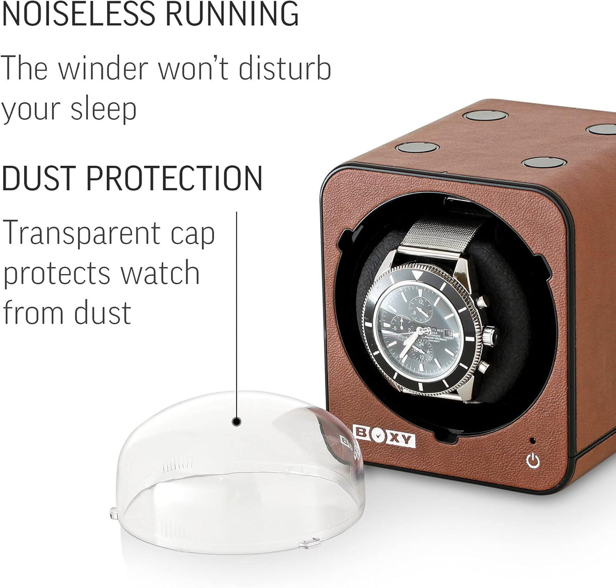 Watch Winder for Automatic Watch with Vertical Rotor Stop (with AC Adapter)