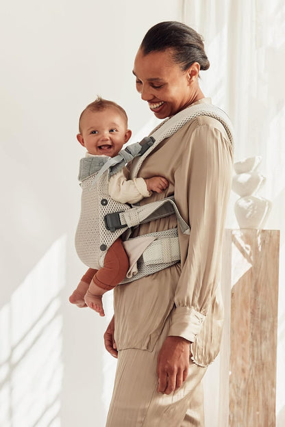 BabyBjörn Baby Carrier Harmony, Cream, 3D Mesh, 3-in-1 Ergonomic Baby Carrier; Newborn, Facing-in, Outward-Facing, and Back Carrying Positions Supported (7-40 lbs), Newborn to Toddler