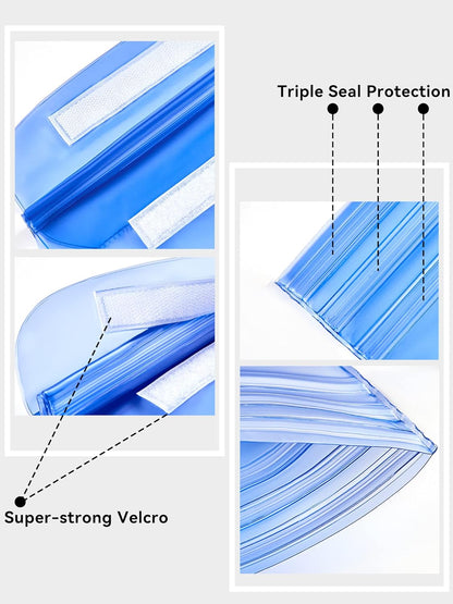 HEETA Waterproof Fanny Pack, Waterproof Pouch Dry Bag 2/3/4 Pack for Phone Passport Purse, Adjustable Waist Strap for Swimming Kayaking Boating Paddle Board Accessories Cruise Beach Camping Essentials