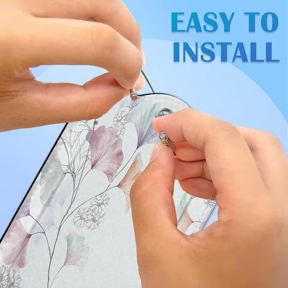 Set of 2 Watercolor Flowers, Paisley Rose Luggage Tags for Suitcases, Leather Suitcase Tag Name Identifiers Labels for Travel Bag Baggage Backpack