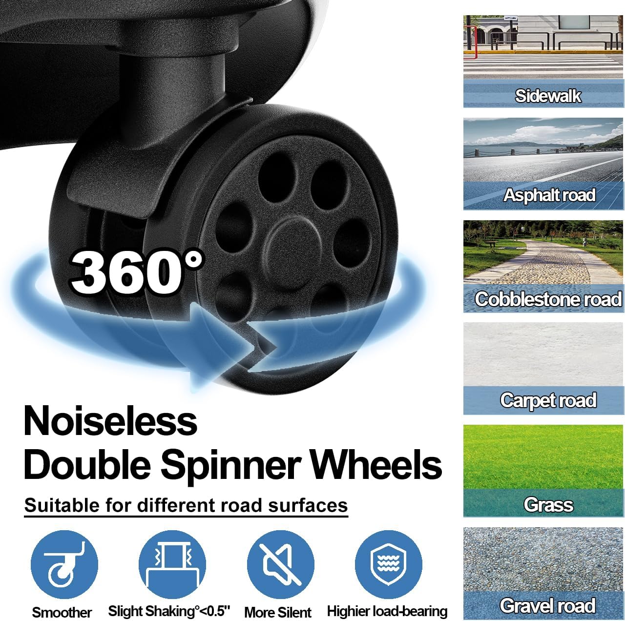 Krute Carry on Luggage 20 inch Suitcases with Wheels PC+ABS Airline Approved Hard Side Travel Luggages with TSA Lock