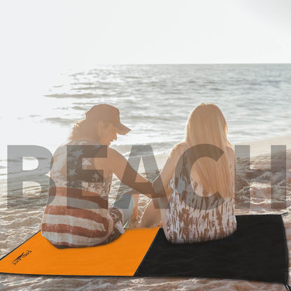 Frelaxy Pocket Picnic Blanket, Waterproof Sandproof Beach Mat, Compact Camping Tarp for Festivals, Hiking, Travel, Outdoor Recreation