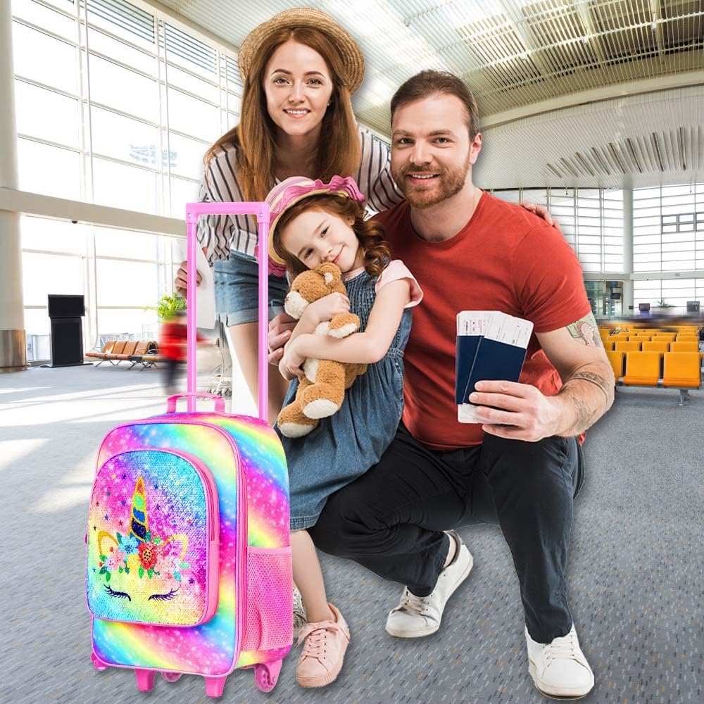 Kids Luggage for Boys Girls, Toddler Rolling Travel Carry on Suitcase with Wheels