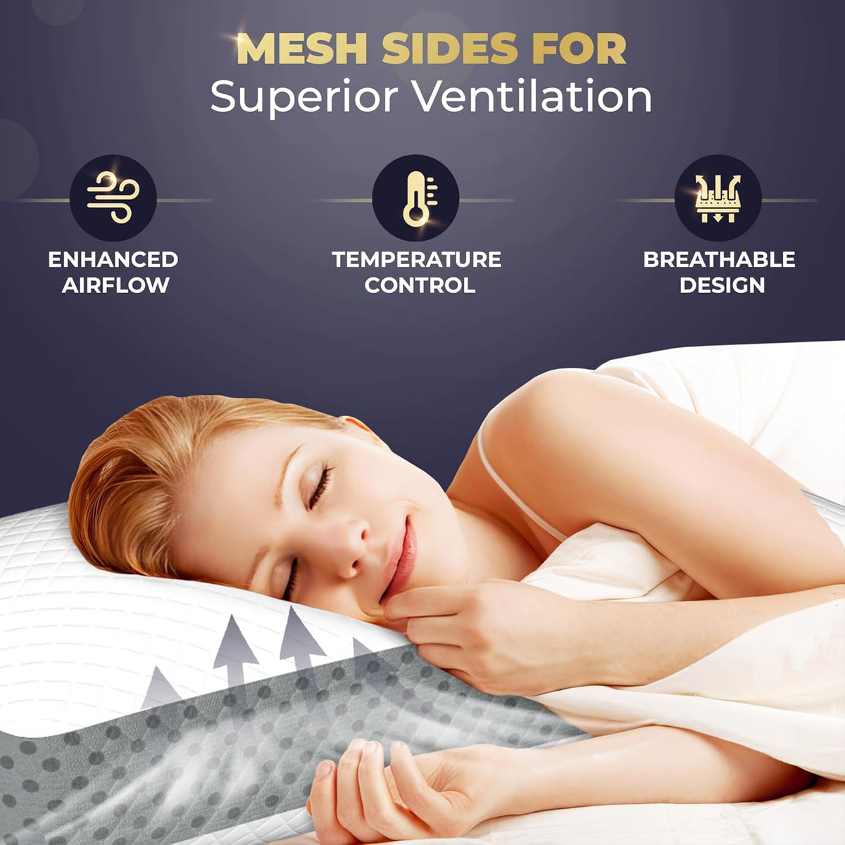 Royal Therapy Memory Foam Pillow, Queen Pain Relief, Neck and Shoulder, Pain, Side Sleeper Pillow, Cervical, Neck Sleeping