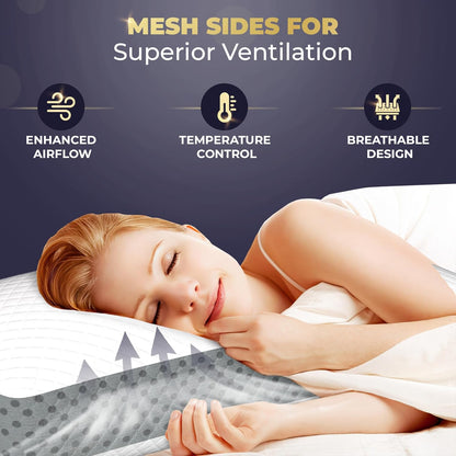 Royal Therapy Memory Foam Pillow, Queen Pain Relief, Neck and Shoulder, Pain, Side Sleeper Pillow, Cervical, Neck Sleeping