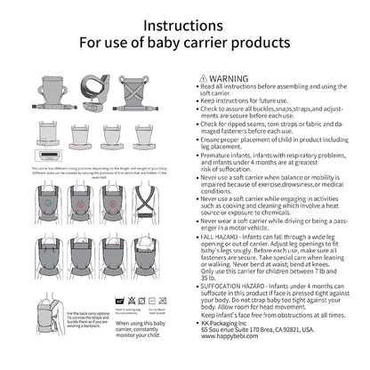 Baby Carrier for Newborn to Toddler, 7-35 lbs Weight Capacity, Ergonomic Backpack Design, Front and Back Facing Options, Blue