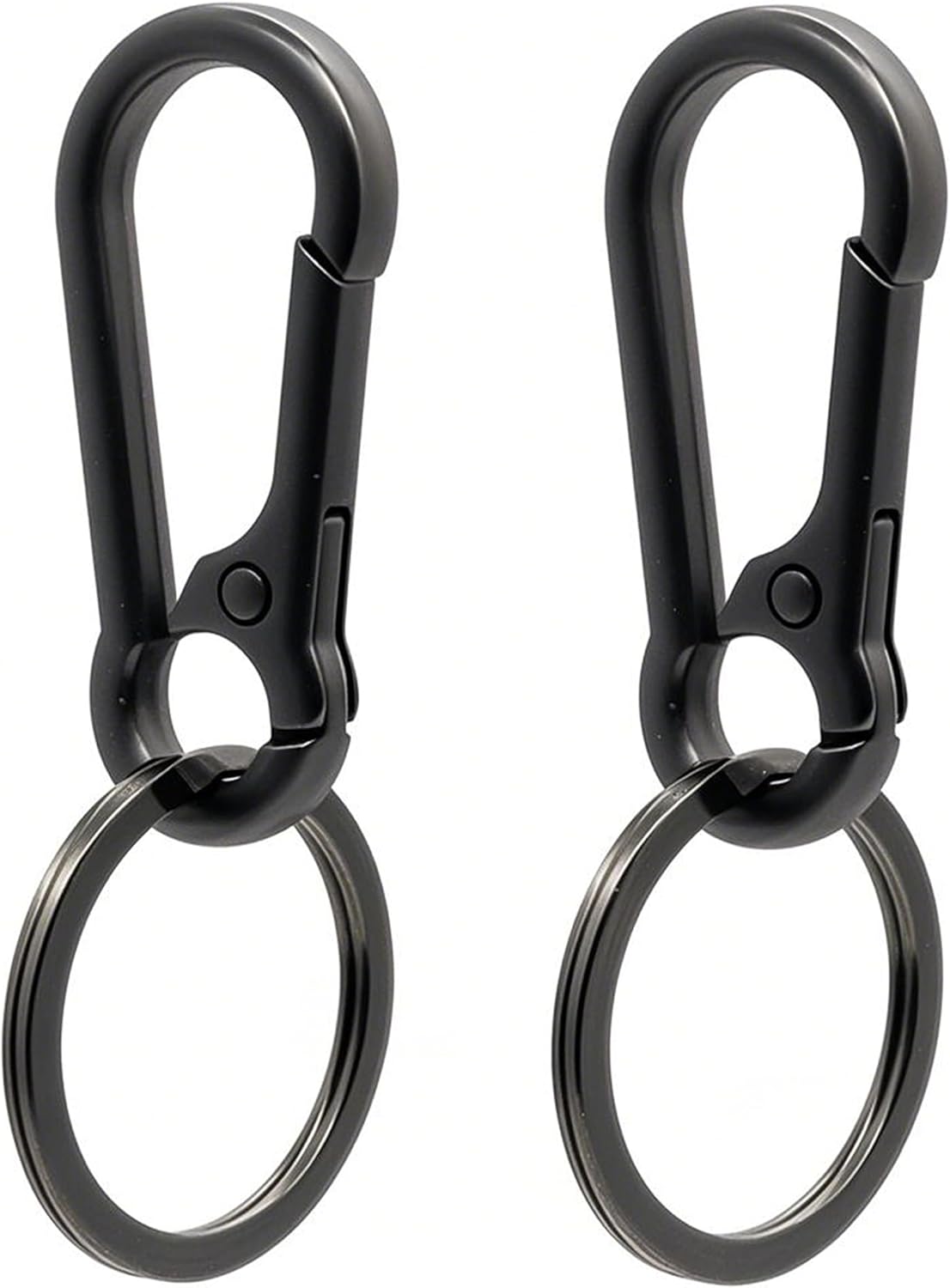 Keychain Keyring Set for Men Women Classic Metal Home Car Key Holder Organizer Portable Carabiner Clip Accessories 2PCS