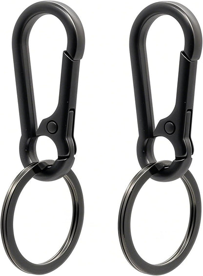 Keychain Keyring Set for Men Women Classic Metal Home Car Key Holder Organizer Portable Carabiner Clip Accessories 2PCS