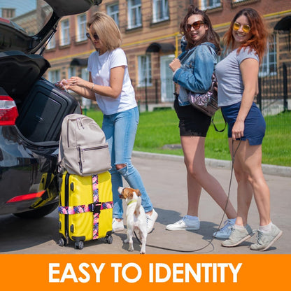 Adjustable Travel Luggage Strap Suitcase Belt Travel Bag Accessories 1.96 in W x 6.23 ft L