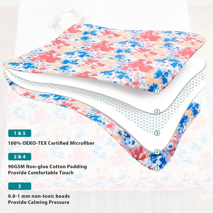 L'AGRATY Weighted Blanket - 48"x72" 20lbs Cooling Breathable Heavy Blanket with Glass Beads for Adult All-Season