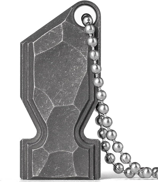 TISUR Titanium Emergency Whistle,EDC Safety Whistles Necklace Loud up to 120db,Survival Whistles for Survival,Hiking,Camping,Pets Training