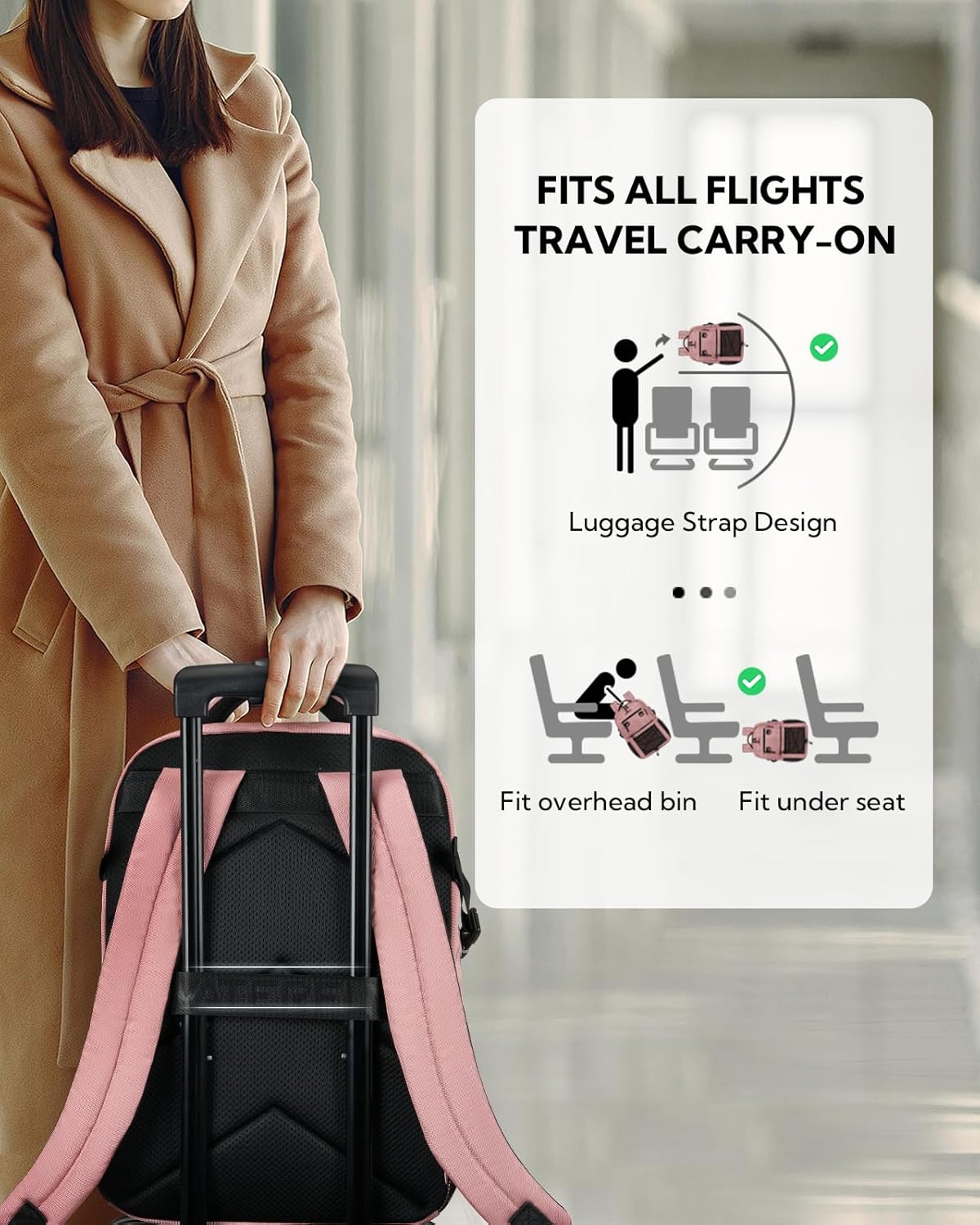 WATERFLY Travel Hiking Casual Backpack: 22L Lightweight Everyday Outdoor City Daypack College Bookbag for Woman Man