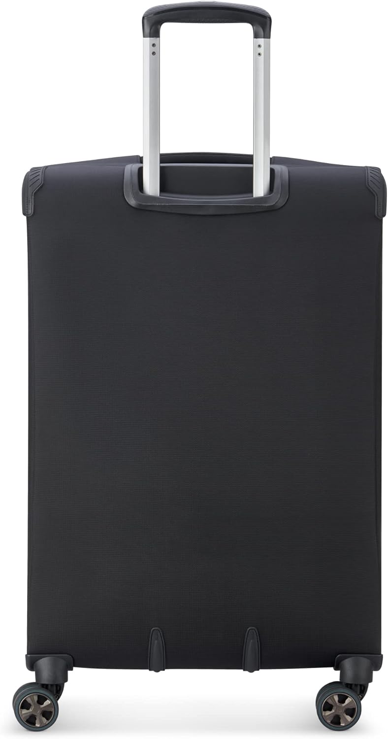 DELSEY PARIS Helium DLX Softside Expandable Luggage with Spinner Wheels, Black, 3 Piece Set (20/25/29)