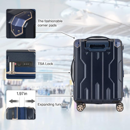 LEGEND WALKER SPATHA Hardside Expandable Luggage, 27-inch, Navy, 5109-60-NV