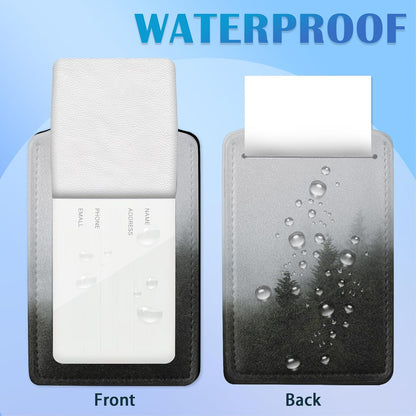 Misty Foggy Mountain 2 PCS Luggage Tags, Privacy Cover ID Label with Stainless Steel Loop and Address Card for Travel Bag Suitcase