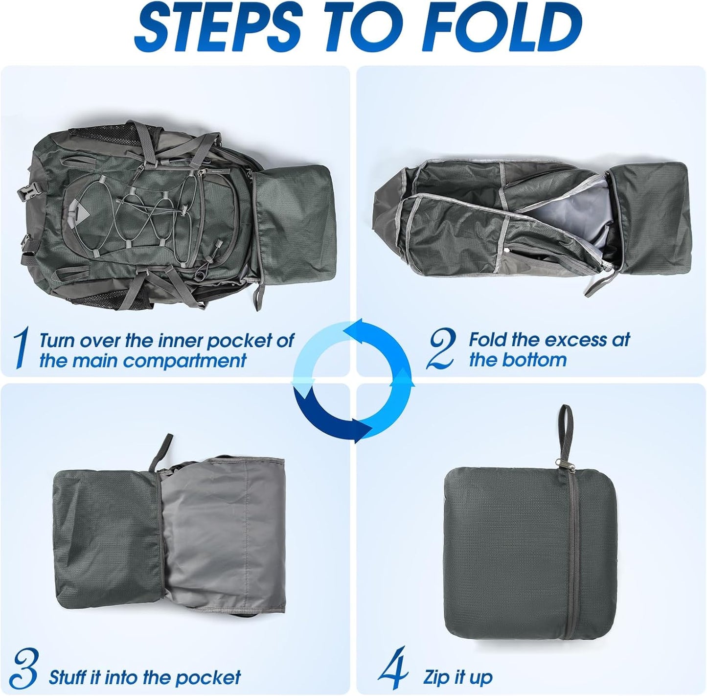 IGOLUMON Hiking Backpack 40L Packable Lightweight Camping Backpack Men Women Waterproof Hiking Daypack Outdoor Travel Daypack