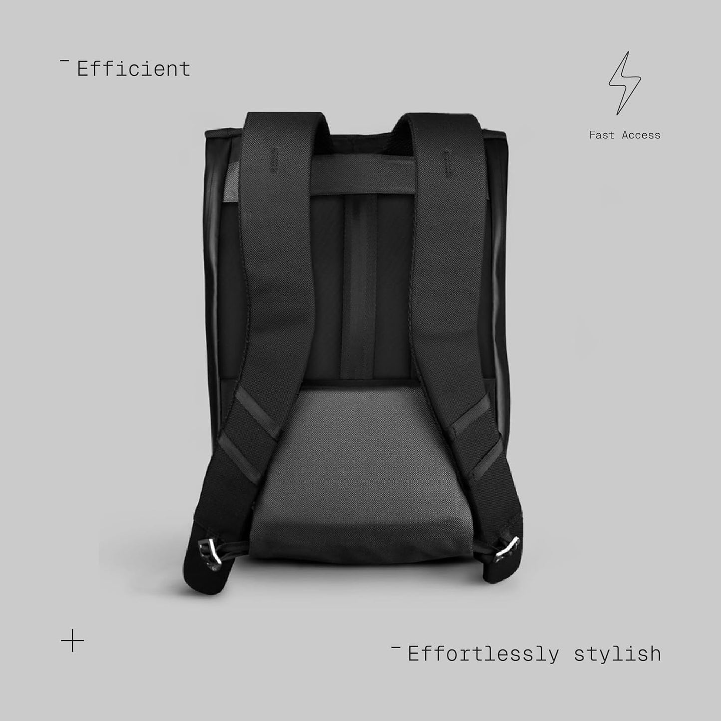 The Frenchie Co. - Super Light Ballistic Speed Backpack - Expandable Lightweight Carry-On - Anti-theft Magnetic Closure for Rapid Access - Self-adjusting Straps and Water-resistant Ballistic Nylon