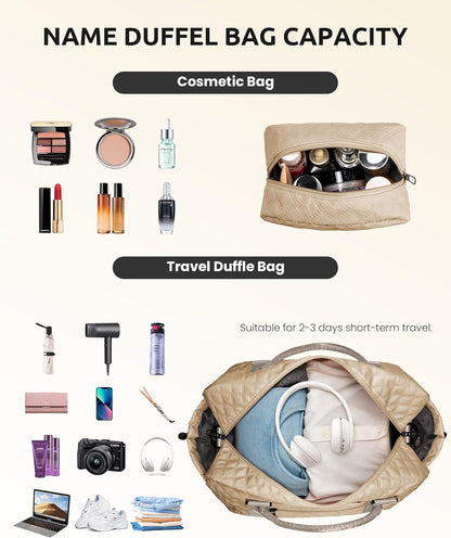 Gifts for Teen Girls 16-18, Birthday Gift-Initial Travel Bag with Shoe Compartment, Personalized Weekender Bag, Monogram Overnight Bag for Women, Letter Travel Bag with Makeup Bag (Letter Z)