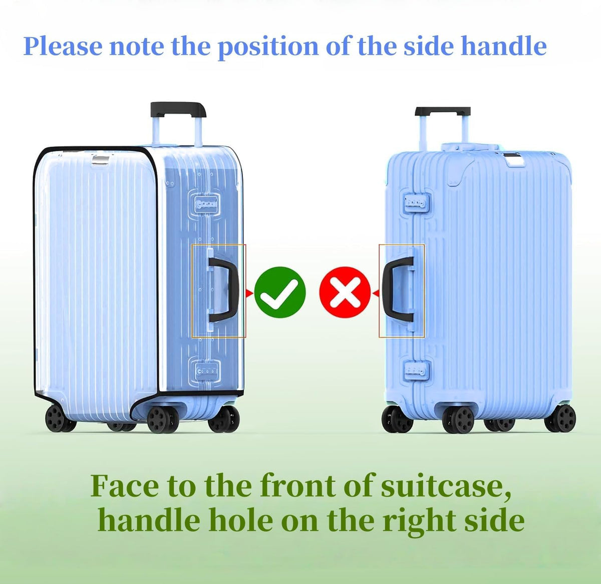 Suitcase Covers Clear Luggage Cover for 20"/24"/28"/30" Baggage Covers Waterproof Dustproof and Anti-scratch (30inch)