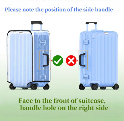 Suitcase Covers Clear Luggage Cover for 20"/24"/28"/30" Baggage Covers Waterproof Dustproof and Anti-scratch (30inch)