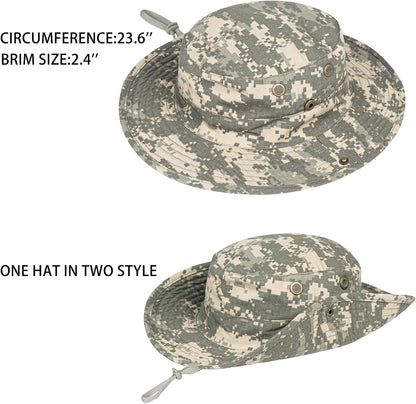 Sun Hats for Men Women Boonie Hat Foldable Fishing Hat UPF 50+ Bucket Hat for Fishing Hiking Garden Safari Beach