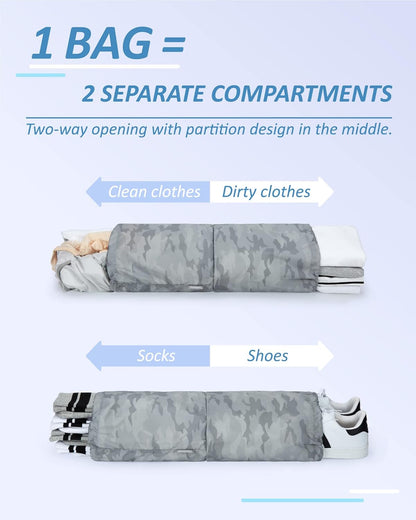 BAGSMART 6 Set /4 Set/2 Set Compression Packing Cubes for Travel, Lightweight Luggage Organizer Bags, Durable Space Saver Bags Travel Essentials