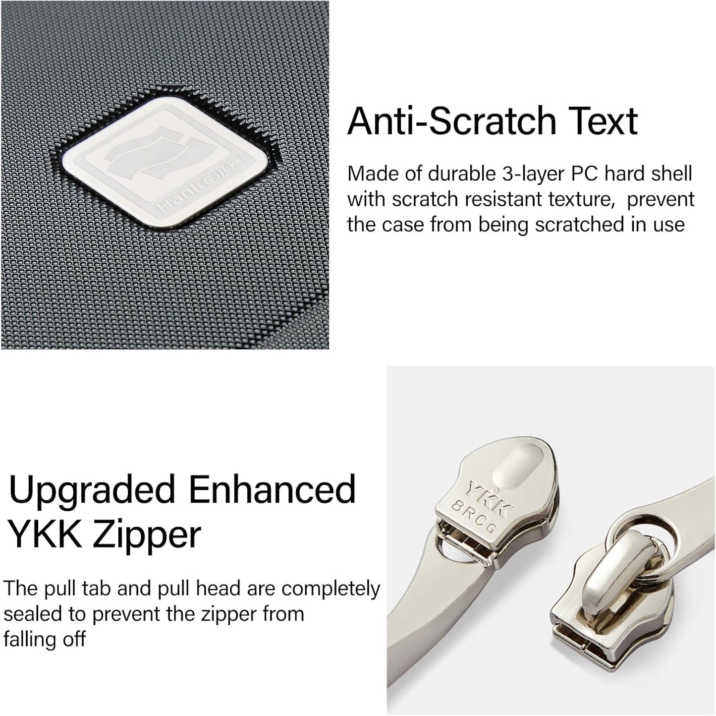 Hanke Top Opening 24 Inch Luggage with Spinner Wheels, Aluminum Frame All-PC Hard Shell Medium Suitcase, Zipperless Trunk Wide Handle Luggage, TSA Checked-Medium(Jet Black, 69L)