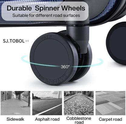 Hanke Luggage Sets 2 piece Carry On Luggage with Wheels PC Hard Shell Suitcases Lightweight Checked Travel Luggage Large Travel Suitcase Woman Men 20/29 Inch(Dark Blue)