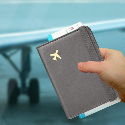 ZOPPEN Passport Holder Wallet, Passport Cover Travel Wallet Women Travel Essentials Accessories Document Organizer Travel Must Haves Rfid Blocking Cover Case for Women and Men, Grey